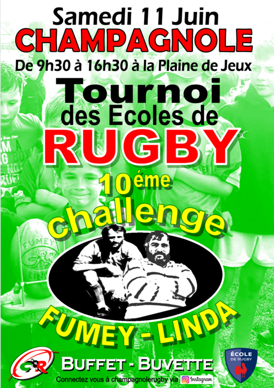 Samedi 10 Juin : Grand Tournoi des Ecoles de Rugby 