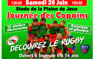 26 Juin, journée des  Copains ...pour découvrir le rugby