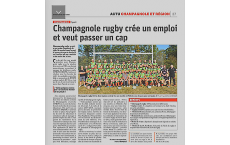 Dans cette période difficile à vivre, ChampaRugby pense à l'avenir