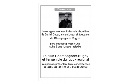 Le Rugby Champagnolais dans la peine.