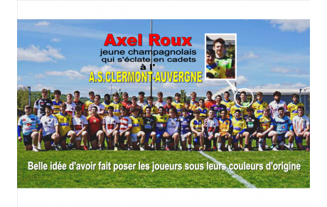 Axel ROUX formé à Champagnole Rugby, réussit à l'ASM