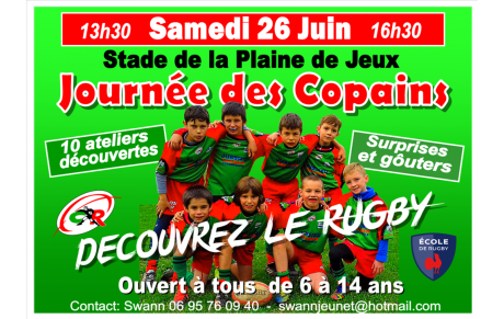 26 Juin, journée des &quot;Copains&quot;...pour découvrir le rugby
